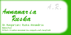 annamaria ruska business card